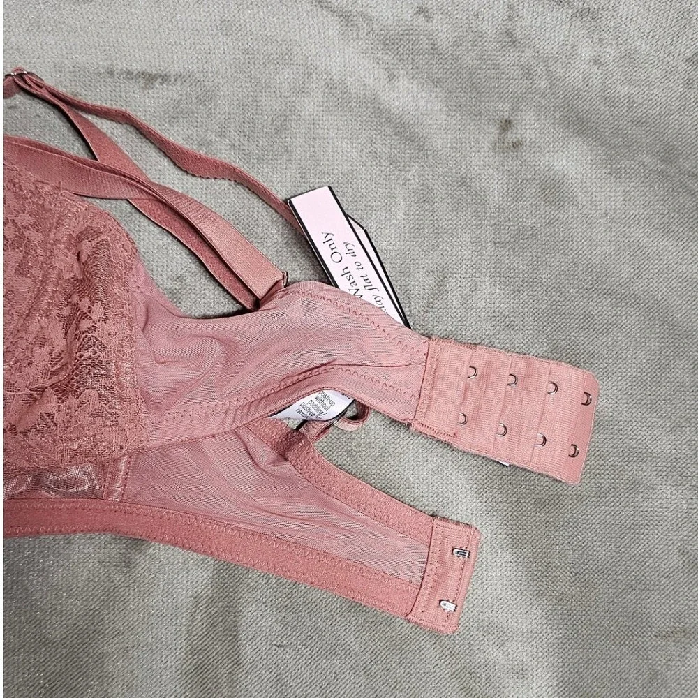 Victorias Secret Dream Angels Push-Up Without Padding Lace Bra Pink 32DDD F70